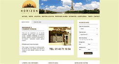 Desktop Screenshot of immobilier-horizon.fr